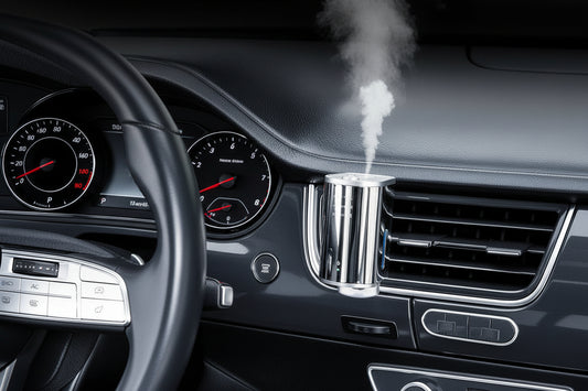 Smart Car Air Freshener Diffuser – 3 Adjustable Scent Levels, Waterless Portable Aromatherapy System with 3x10ML Natural Perfume Oils