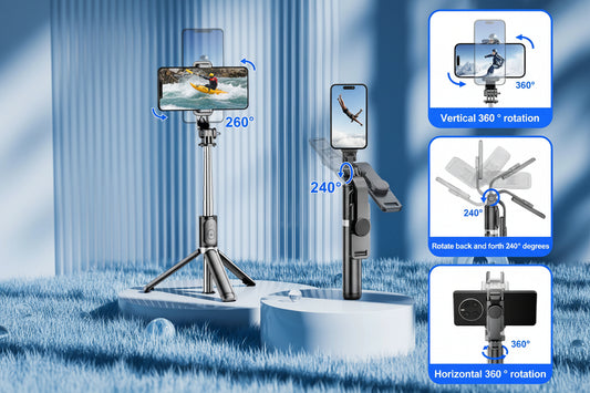 Q02 Foldable Tripod Selfie Stick Wireless Bluetooth Live Stand Holder Stabilizer for Huawei Xiaomi Iphone Cell Phone