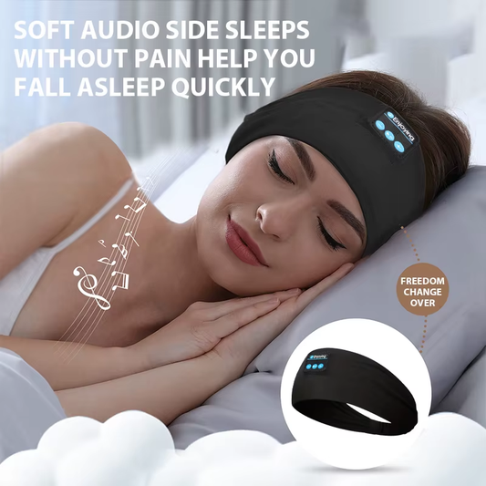 Bluetooth Music Headband – 2-in-1 Sports Sweatband & Sleep Headphones, Soft Elastic Design for Workouts & Relaxation
