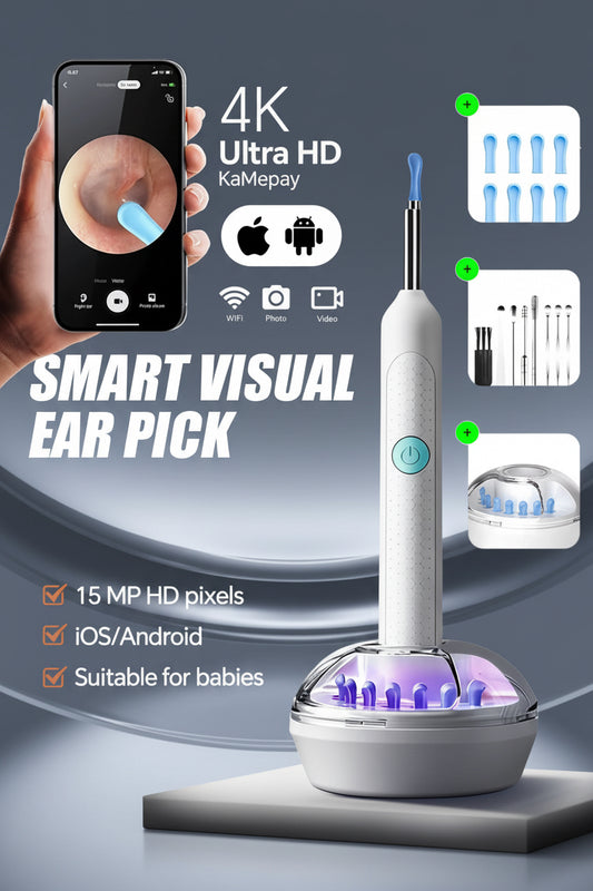Experience Crystal Clear Ear Care with the 2025 New Upgrade Visual Ear Wax Cleaner Camera - Safe, Effective Earwax Removal Endoscope with 5M Camera!