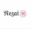 Rezai logo with black text and a red circle on a white background